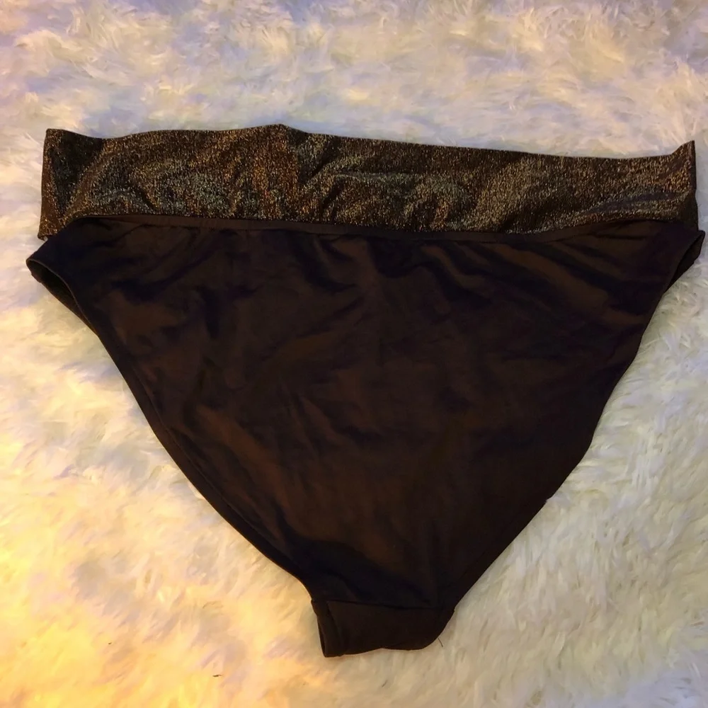 VENUS Brown Bikini Bottom with Glittery Band size 16